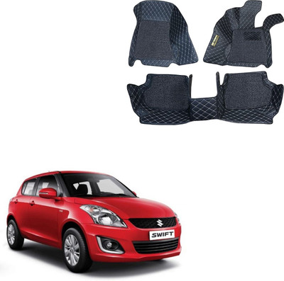 Kuntails Leather 7D Mat For  Maruti Suzuki Swift(Black)