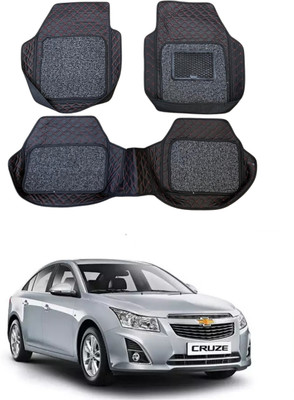 Autocom Leatherite 7D Mat For  Chevrolet Cruze(Red, Black)