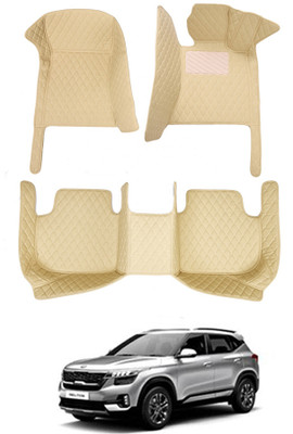 MATIES Leatherite 7D Mat For  Kia Seltos(Beige)