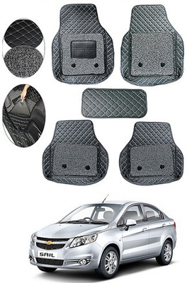SLSHILPA Leather 7D Mat For  Chevrolet Sail(Black)