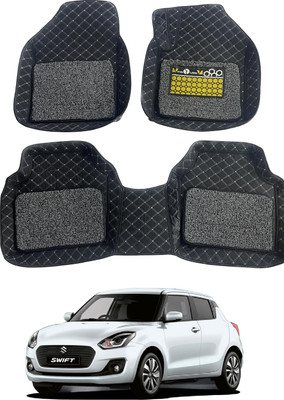 INSURE AUTOMOTIVE Leather 7D Mat For  Maruti Suzuki Swift(Black)