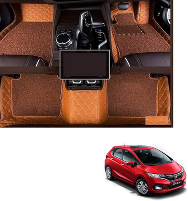 Autoclow Leatherite 7D Mat For  Honda Jazz(Brown)