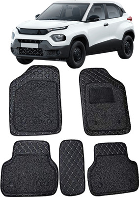 INSURE AUTOMOTIVE Leather 7D Mat For  Tata Punch(Black, Beige)
