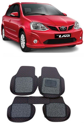 TOFIT ENTERPRISE Leatherite 7D Mat For  Toyota Etios Liva(Red, Black)