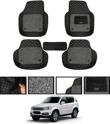 ABJD Leatherite 7D Mat For  Mahindra Rexton(Black)
