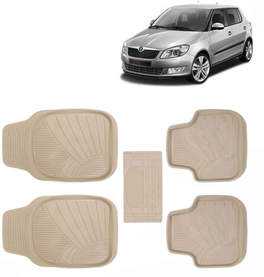 Kingsway PVC Tray Mat For  Skoda Fabia(Beige)
