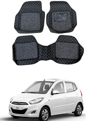arneja trading company Leatherite 7D Mat For  Hyundai i10(Silver, Black)