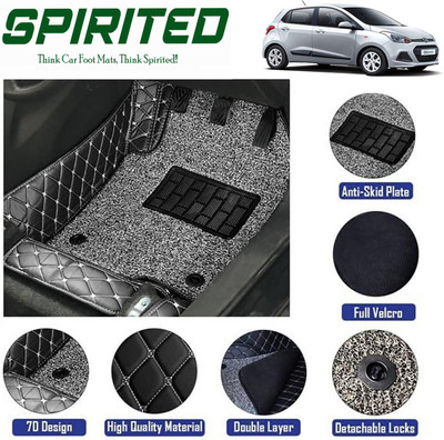 SPIRITED Leatherite 7D Mat For  Hyundai i10(Black)