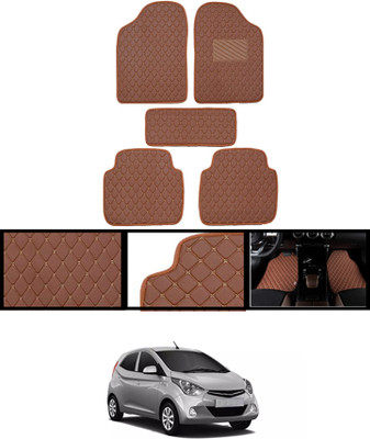 MATIES Leatherite Standard Mat For  Hyundai Eon(Brown)