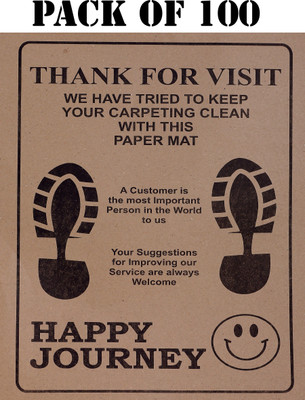 aksmit Paper Disposable Paper Mat For  Universal For Car(Brown)
