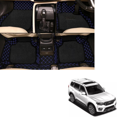 Autoclow Leatherite 7D Mat For  Mahindra Scorpio N (7 Seater)(Blue, Black)