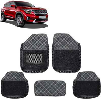 FF TRADERS Leatherite 7D Mat For  Kia Seltos(Black)