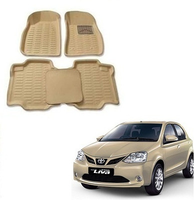 KBTR Plastic 3D Mat For  Toyota Etios(Beige)