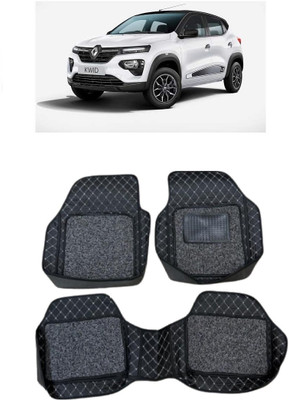 ARNEJA Leatherite 7D Mat For  Renault Kwid EV(Silver, Black)