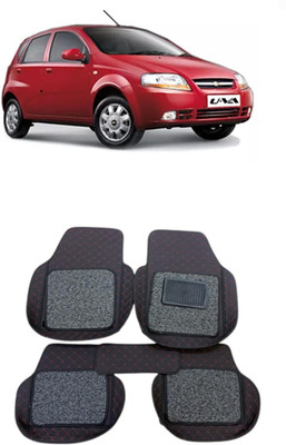 Arnejaa Leatherite 7D Mat For  Chevrolet Aveo U VA(Red, Black)