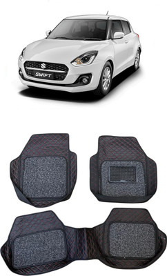 ARNEJA Leatherite 7D Mat For  Maruti Suzuki New Swift(Red, Black)