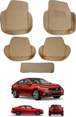 MATIES Leatherite 7D Mat For  Honda Civic(Beige)