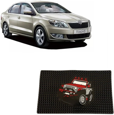 arneja trading company Rubber Standard Mat For  Skoda Rapid(Black)