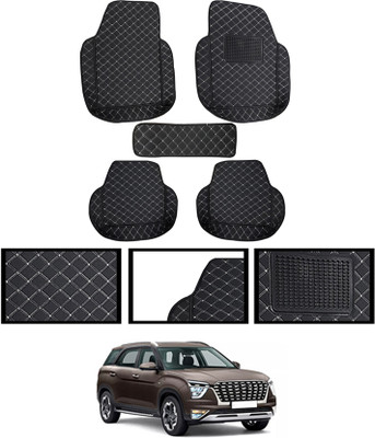 AYW Leatherite 7D Mat For  Hyundai Alcazar(Black)