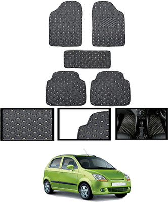 MATIES Leatherite Standard Mat For  Chevrolet Spark(Black)