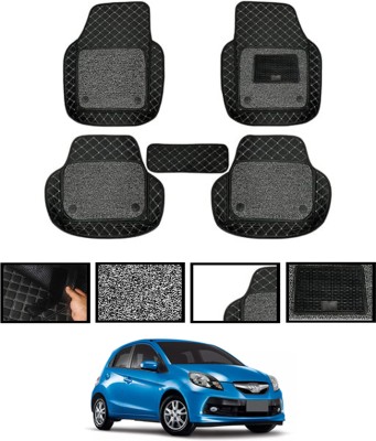 MATIES Leatherite 7D Mat For  Honda Brio(Black)