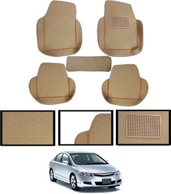 MATIES Leatherite 7D Mat For  Honda Civic(Beige)