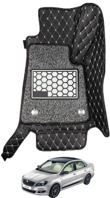 Euro Care Leatherite 7D Mat For  Skoda Rapid(Black)