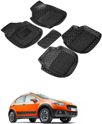 Autocom Leatherite 7D Mat For  Fiat Avventura(Black)