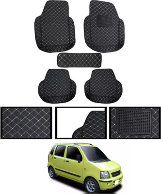 MATIES Leatherite 7D Mat For  Maruti Suzuki WagonR(Black)