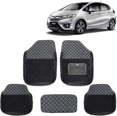 Kingsway Leatherite 7D Mat For  Honda Jazz(Black)