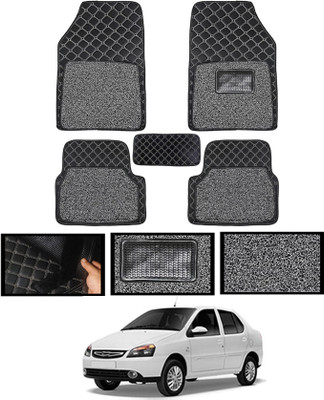 MATIES Leatherite 7D Mat For  Tata Indigo(Black)