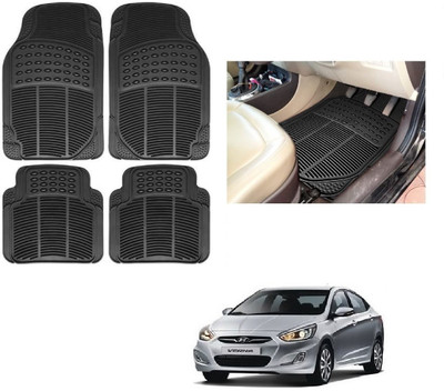 ROSHNEER ENTERPRISES Rubber Standard Mat For  Hyundai Verna Fluidic(Black)