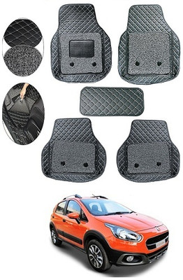 SLSHILPA Leather 7D Mat For  Fiat Avventura(Black)