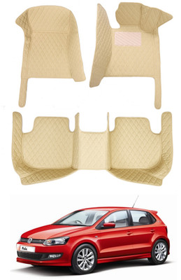 MATIES Leatherite 7D Mat For  Volkswagen Polo GT(Beige)