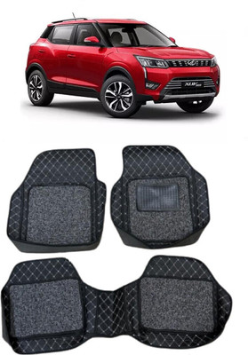 KUNTAIL Leatherite 7D Mat For  Mahindra XUV 300(Silver, Black)