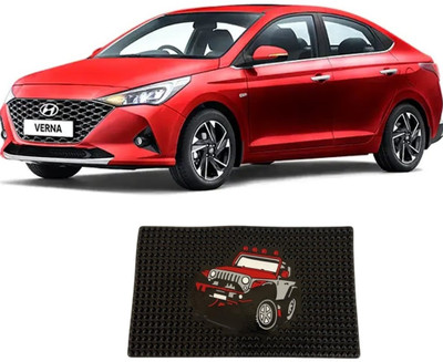 ARNEJA Rubber Standard Mat For  Hyundai Verna(Black)