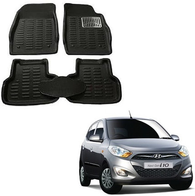 SLSHILPA Plastic 3D Mat For  Hyundai i10(Black)