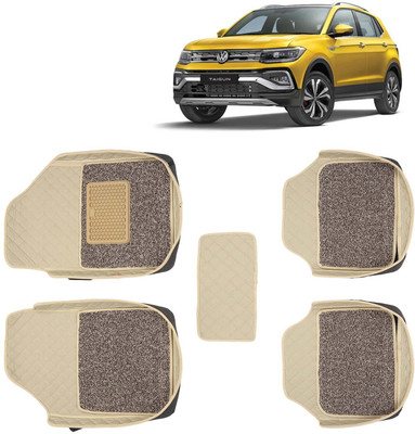 Kingsway Leatherite 7D Mat For  Volkswagen Taigun(Beige)