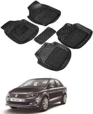 arneja trading company Leatherite 7D Mat For  Volkswagen Vento(Black)