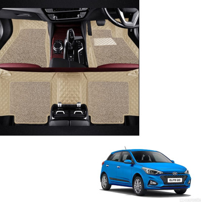 Autoclow Leatherite 7D Mat For  Hyundai Elite i20(Beige)