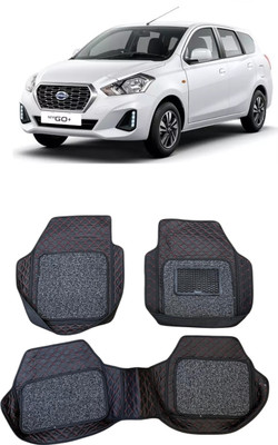 Arnejaa Leatherite 7D Mat For  Datsun Go+(Red, Black)