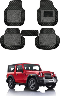 MATIES Leatherite 7D Mat For  Mahindra Thar(Black)