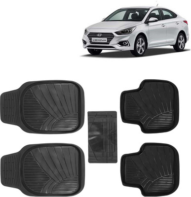 Kingsway PVC Tray Mat For  Hyundai Verna(Black)