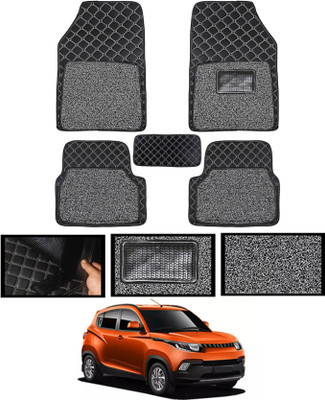 MATIES Leatherite 7D Mat For  Mahindra KUV100(Black)