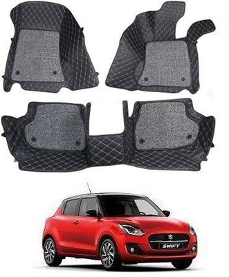 Kuntal Leather 7D Mat For  Maruti Swift(Black)