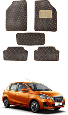MATIES Leatherite Standard Mat For  Datsun Go(Brown)