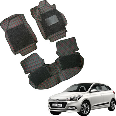 Mecarnic Leatherite 7D Mat For  Hyundai Elite i20(Red)