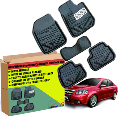 Autowhrib Plastic 3D Mat For  Chevrolet Aveo(Black)