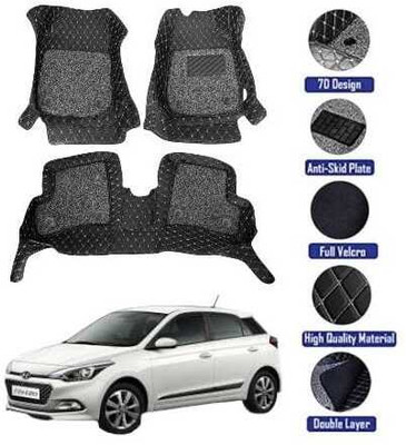 GENFRID Leatherite 7D Mat For  Hyundai Elite i20(Black)