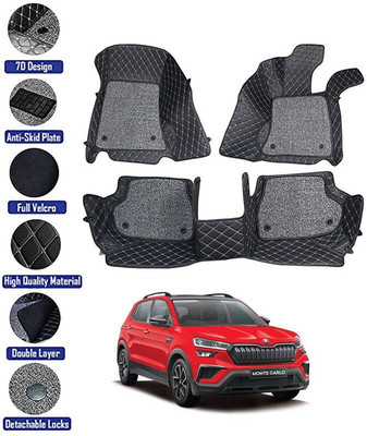 TOFIT ENTERPRISE Leatherite 7D Mat For  Volkswagen Kushaq(Black)